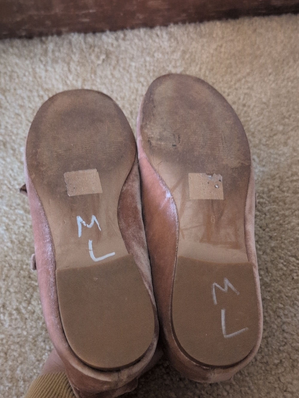 Madewell 'Julie' Triple Buckle Velvet Flats in Rose - Picture 9 of 11